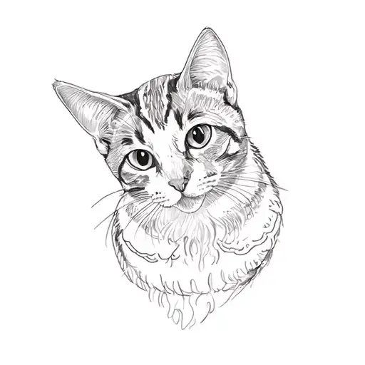 A Black And White Cat