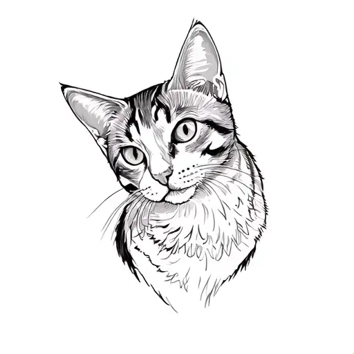 A Black And White Cat