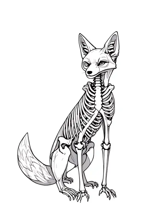 Fox Full Body Skeleton