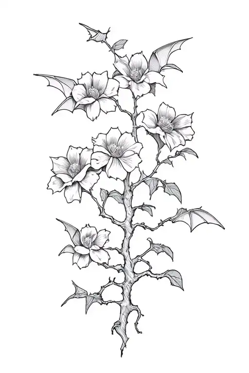 Bat Flowers Tree