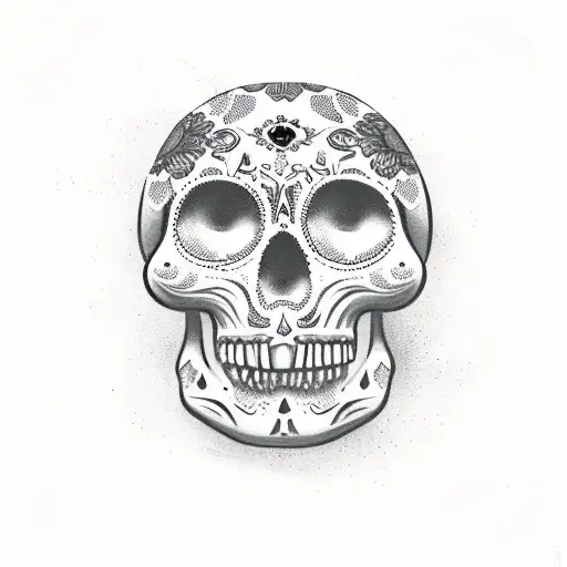 Mexican Calavera Surrounded By Snakes