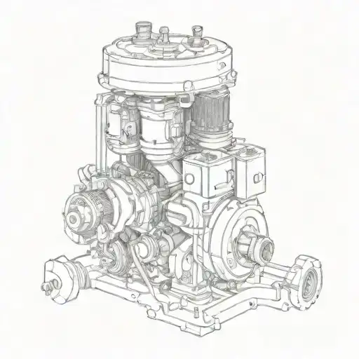 Incorporate A Detailed Blueprint Of A Classic Car Engine Into The Design