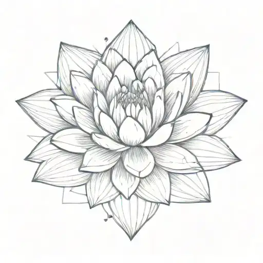 Water Lily With Geometry