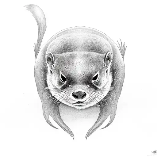 Black Widow As An Otter