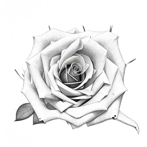 Rose Stem Cut By Knife