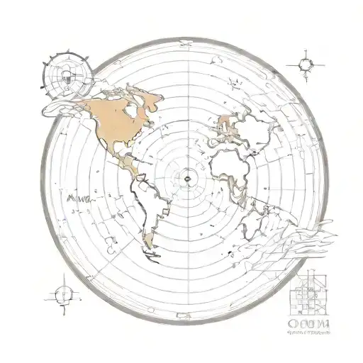 The Earth Location Map On Tof The Voyager Golden Record With The Planet Earth On The Background
