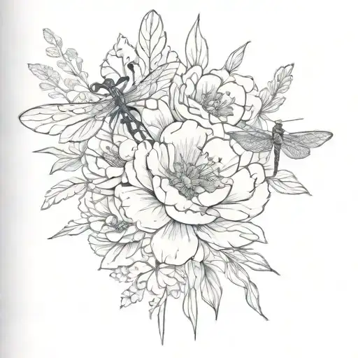 Dragonfly Peony Poppy Book