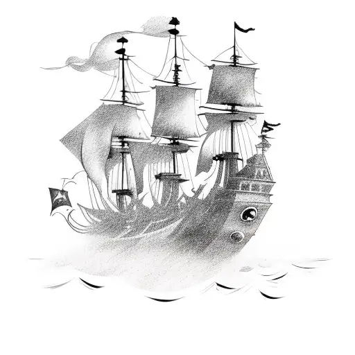 Pirate Ship Rough Sea