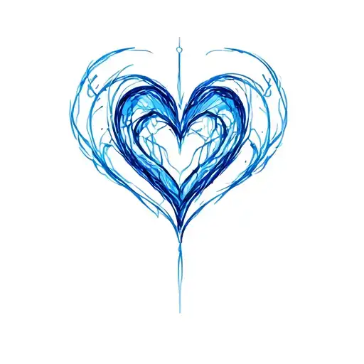 Abstract Blue Heart