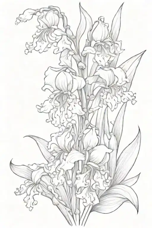Lily Of The Valley And Iris Flower