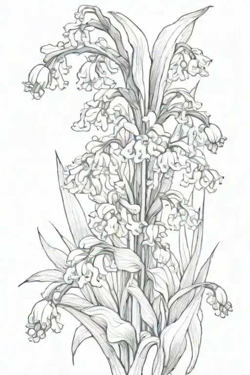 Lily Of The Valley And Iris Flower
