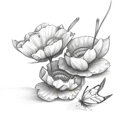 Butterfly Flowers Date