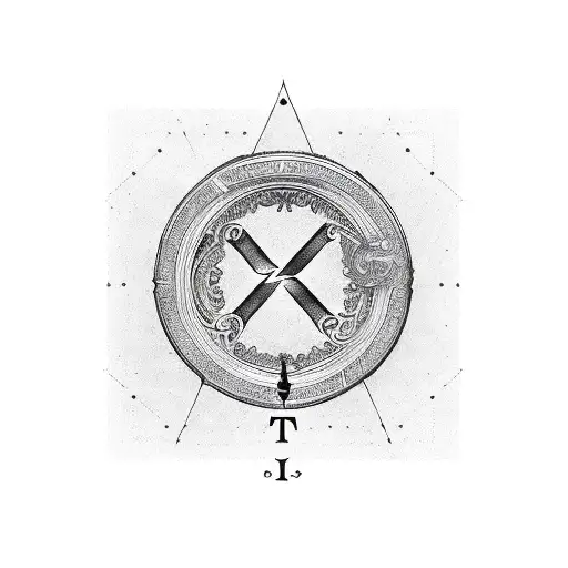 Karma Circle With Initials Of V And R