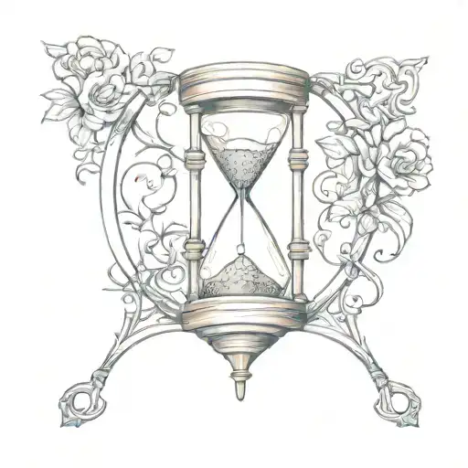 Hourglass With 3 Metal Rods