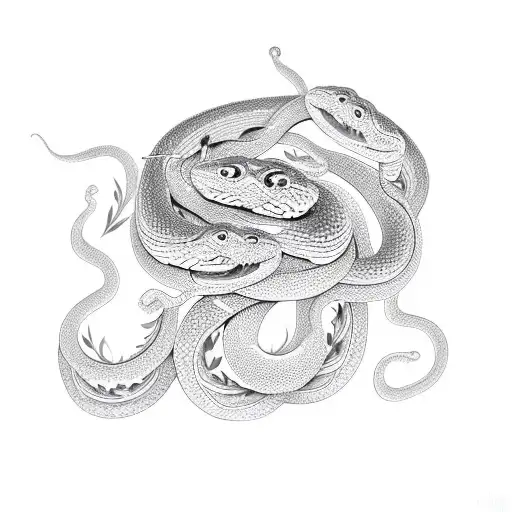 The Snake Protects The Jasmine Flower