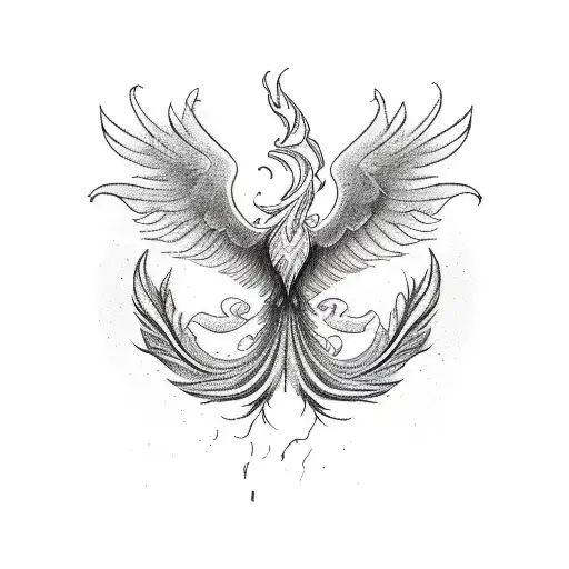 Phoenix In Semicolon Outline