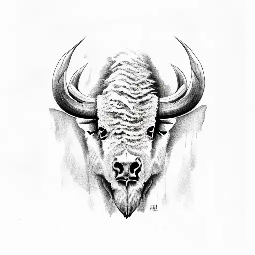 Half Bison Half Skull