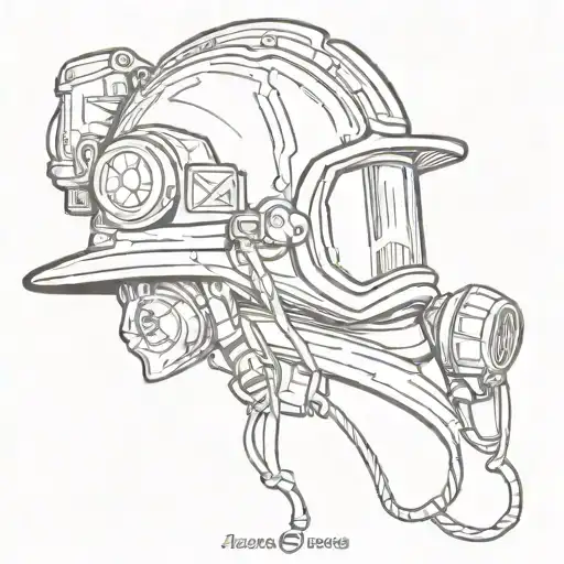 Cartoon Firefighter Helmet