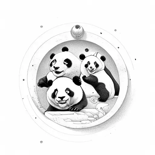 Panda With Yin Yang