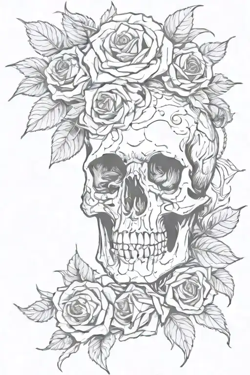 Skull And Roses