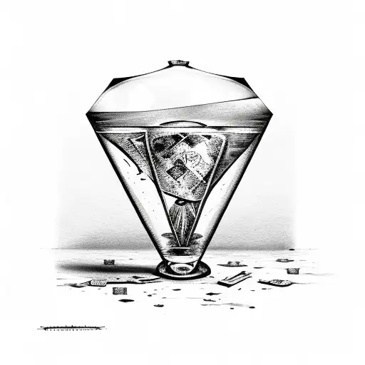 A Shattered Hourglass With The Words 'Time Heals All Wounds'