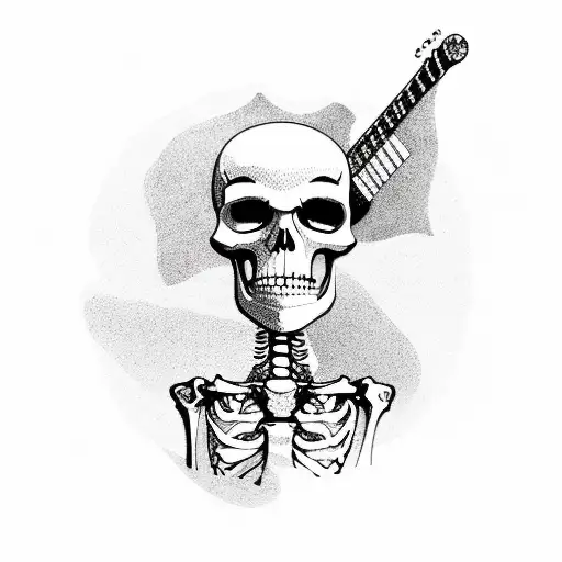 Skeleton With Guitar