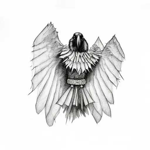 Raven With Scarecrow