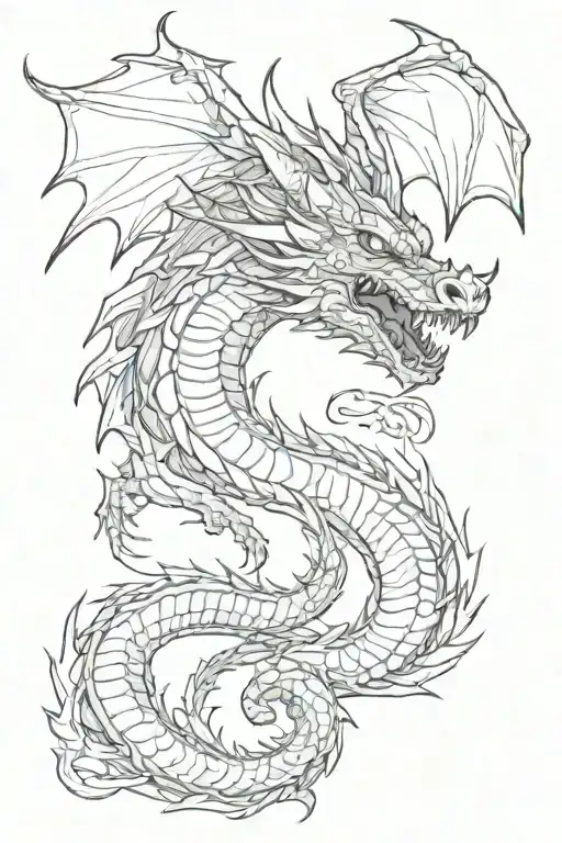 Scary Black Dragon Wrapped