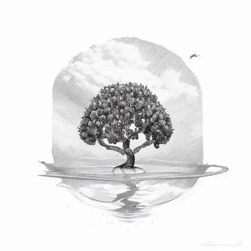 Turtle Olive Tree On Back Lots Of Details