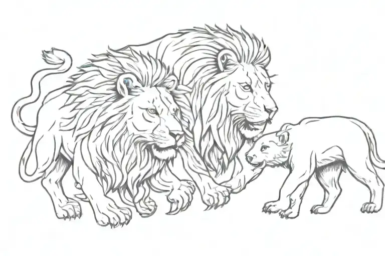 Lion And Bear Symbol High Five