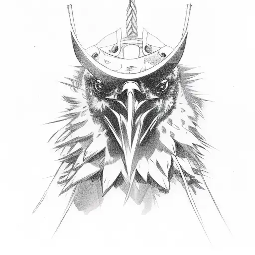 Raven Samurai And Gore Design