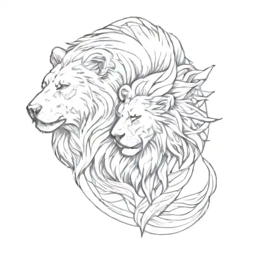 Bear And Lion Symbol