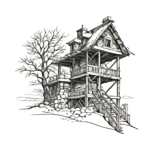 Lookout Tower At Madison Barracks In Sackets Harbor Skyline In The Winter