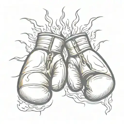 Boxing Gloves On Fire