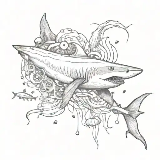 Shark And Jellyfish