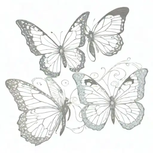 2 Closed Butterflies Creating One Whole Butterfly With An Infinity Symbol As The Body