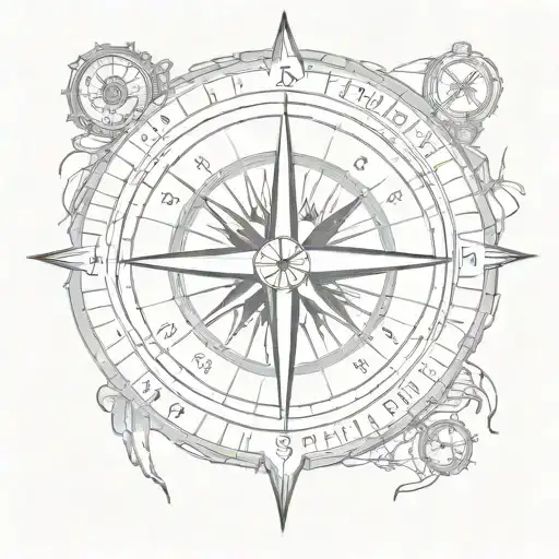 A Compass With The Words 'Seeking Freedom' In A Sketch Style