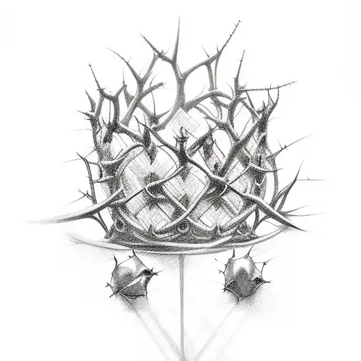 Rose And Crown Of Thorns