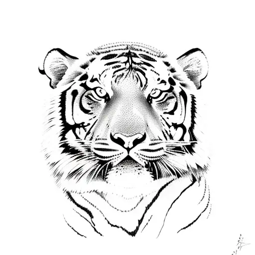 Tiger Staring Forward