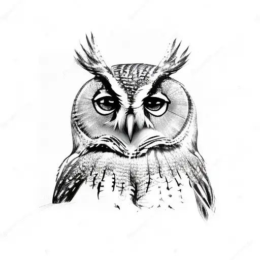 Owl Using Headphones