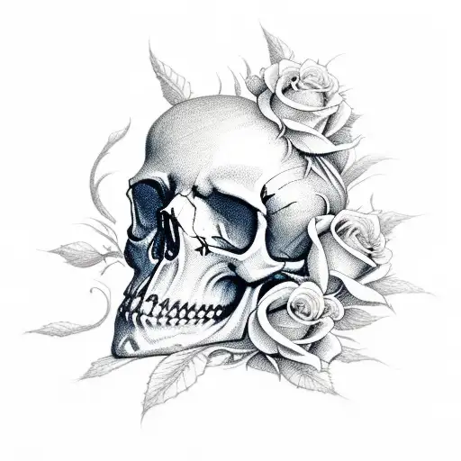 Skull And Roses