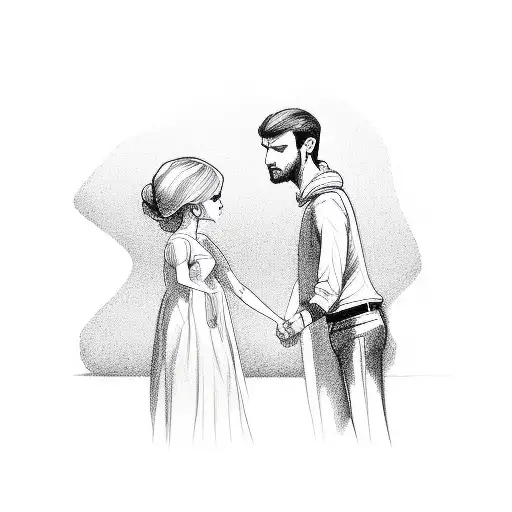 Tall Guy Holding Small Girl Hand