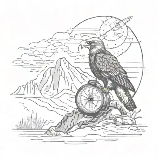 Outback Explorer With Compass And Eagle