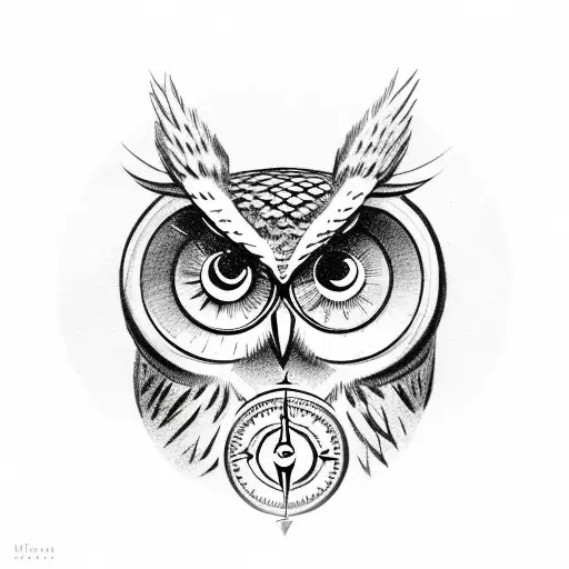 Owl Carrying Compass
