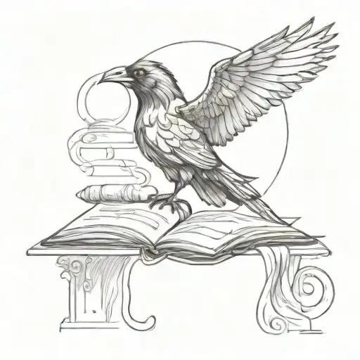 Raven And Book