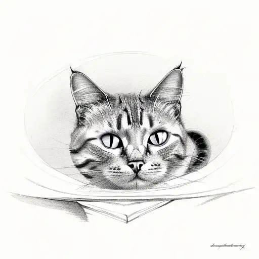 Cat Looking Out A Window