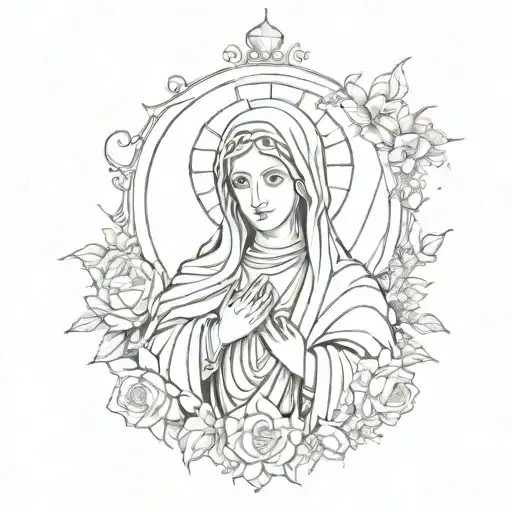 Virgin Mary Surrounded