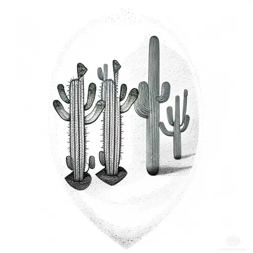 Glass Of Wine With Cactus And Arrows