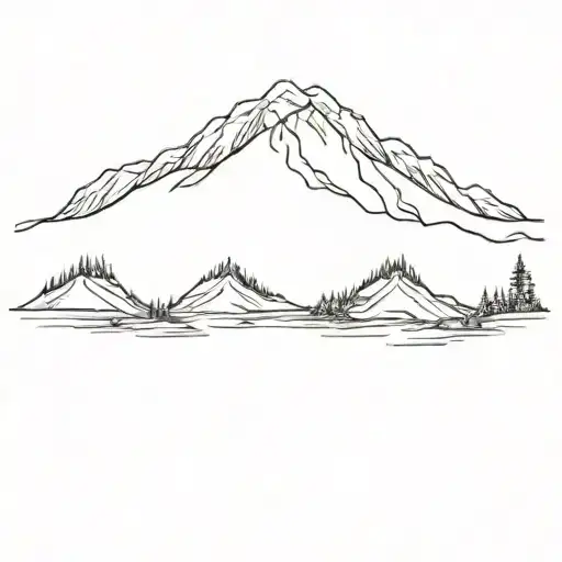 Mountain Background With River Flowing