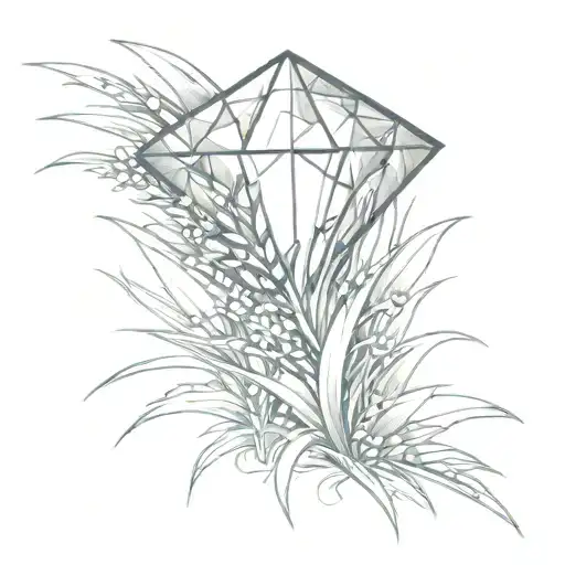 A Diamond On Top Of A Blade Of Grass